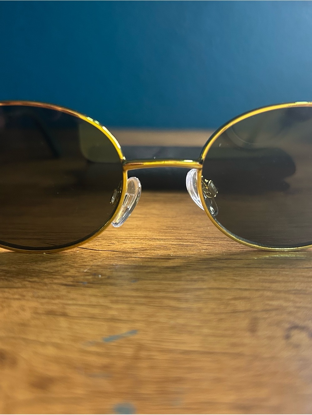 Steve Madden Gold Round Sunglasses